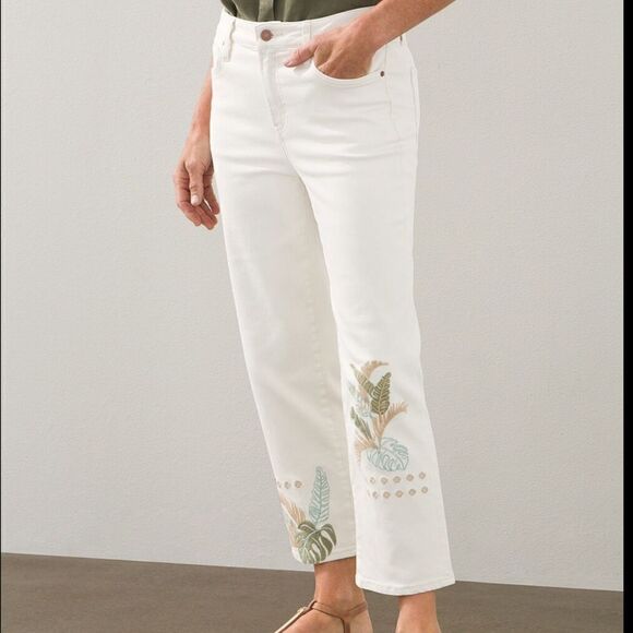 NWT Chicos Women’s Plus Size High Rise Straight Crop Jeans 20 - Picture 1 of 12